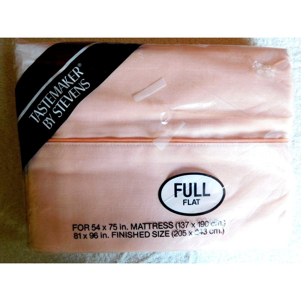 Full Size Flat Powder Puff Peach Sheet No Iron Easy Tastemaker by Stevens